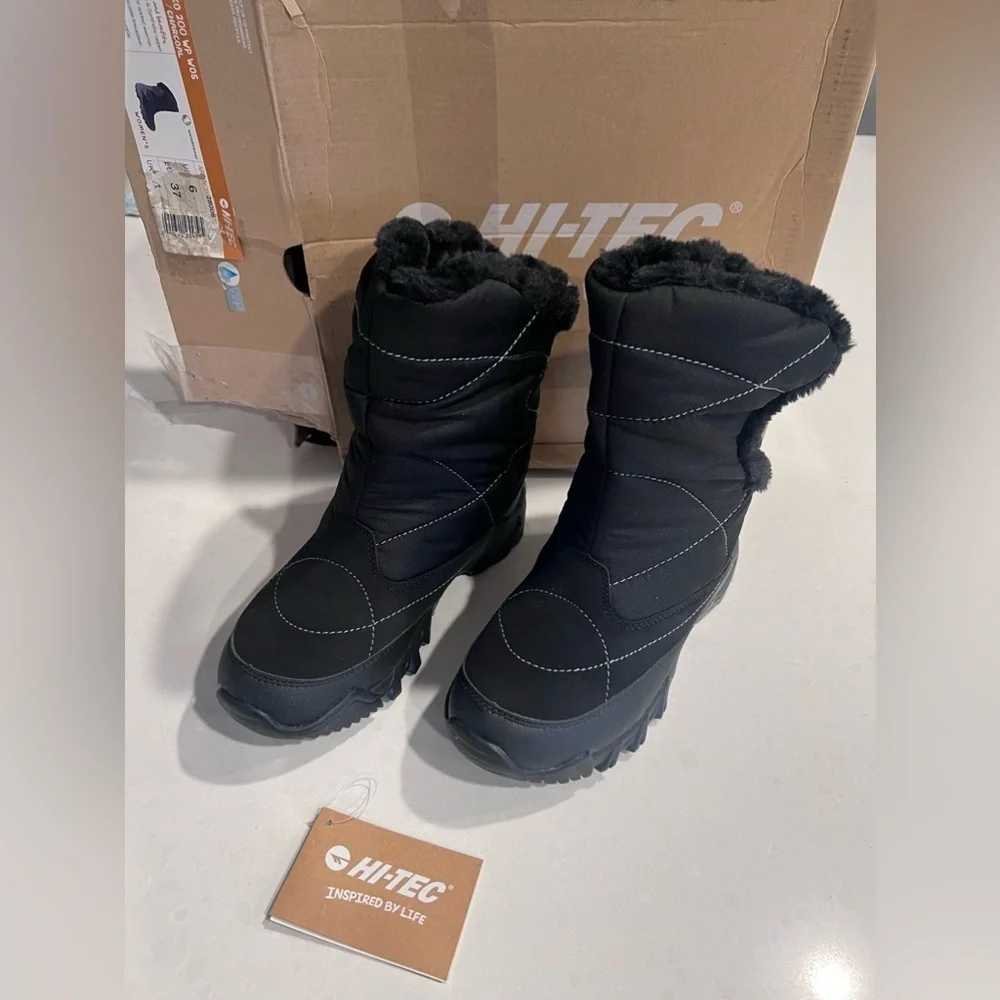 Hi-Tec‎ HS13G Women's Sz 6 Black/Charcoal Abisko 200 WP WOS Faux Fur Lined Boots